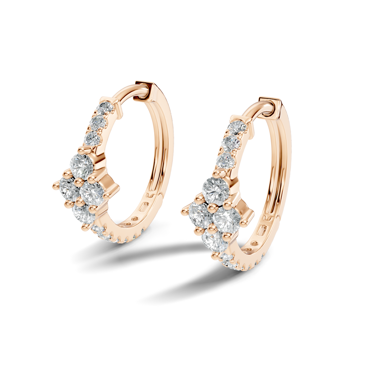 Rosé Fleur Hoops