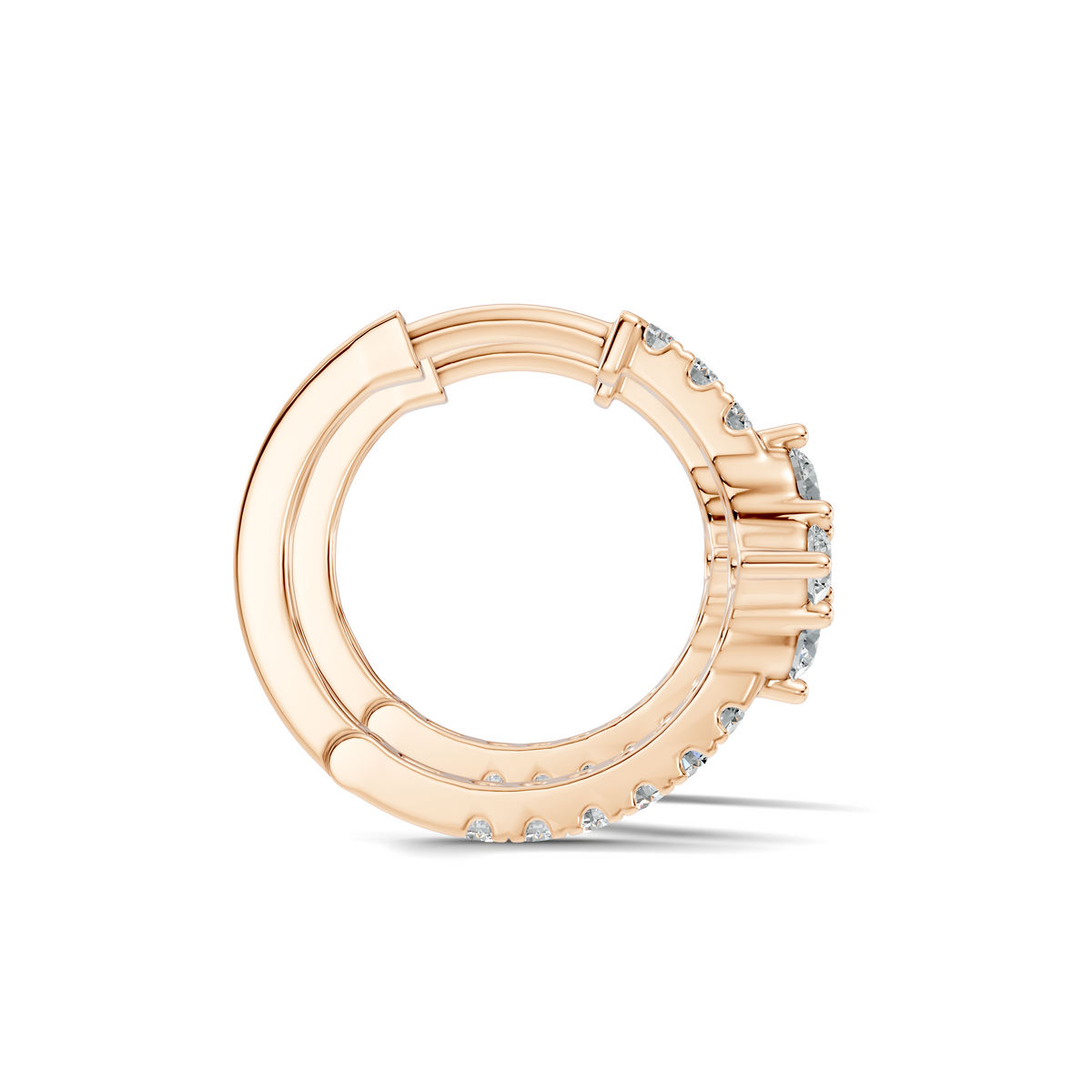 Rosé Fleur Hoops
