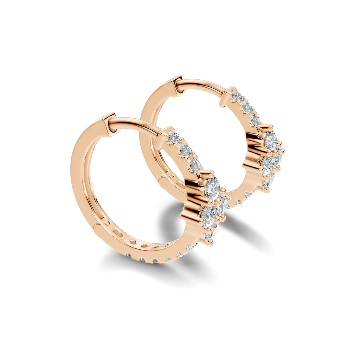 Rosé Fleur Hoops