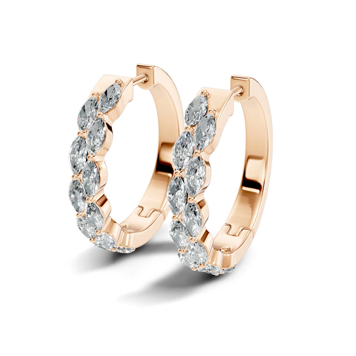 Marquise Cascade Hoops