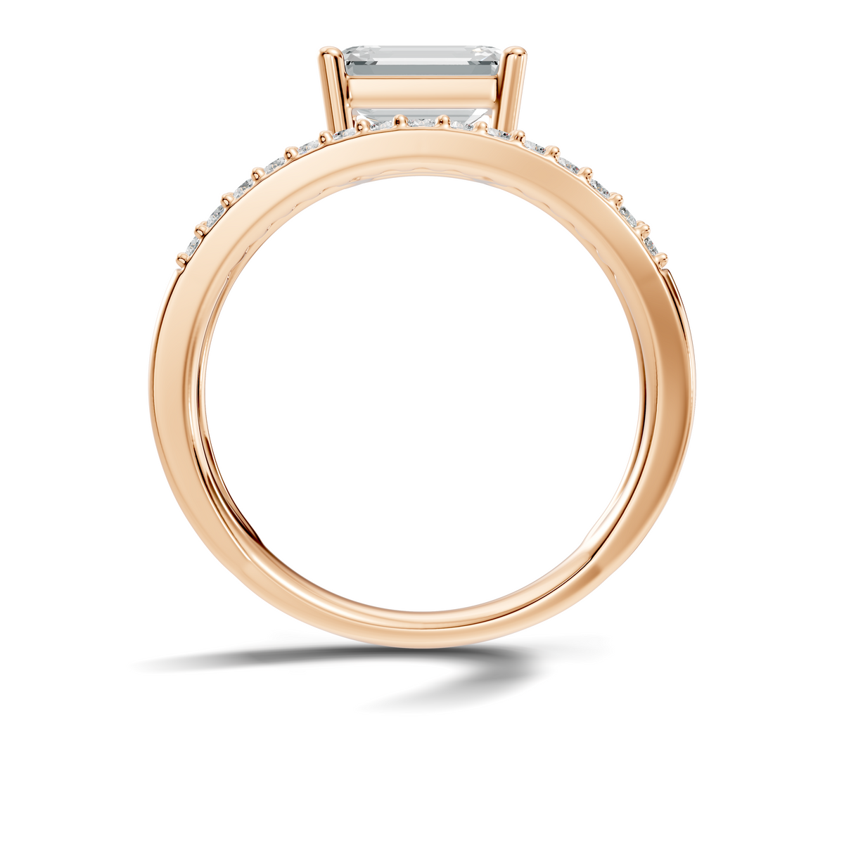 Veyra Emerald Split Band Ring