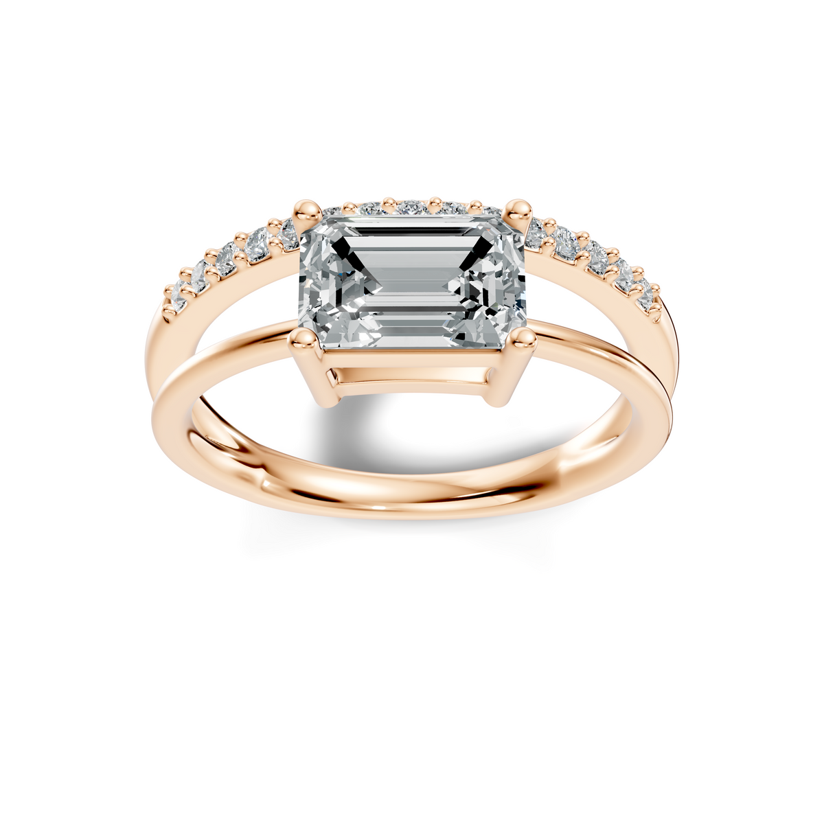 Veyra Emerald Split Band Ring