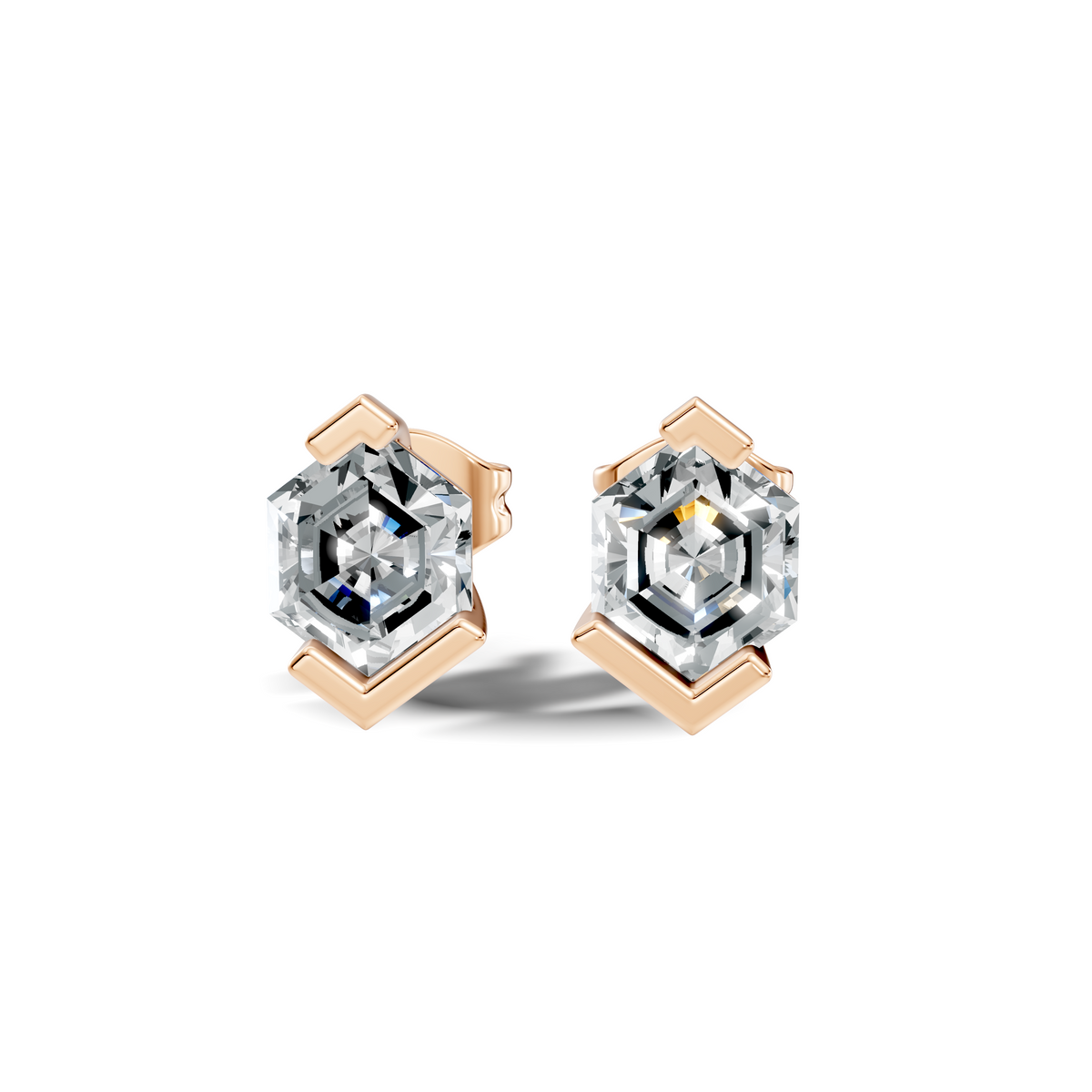 Pure Hexagon Studs