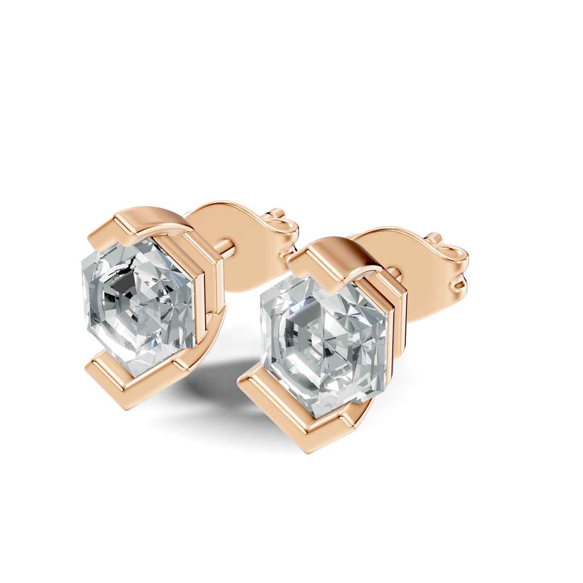 Pure Hexagon Studs