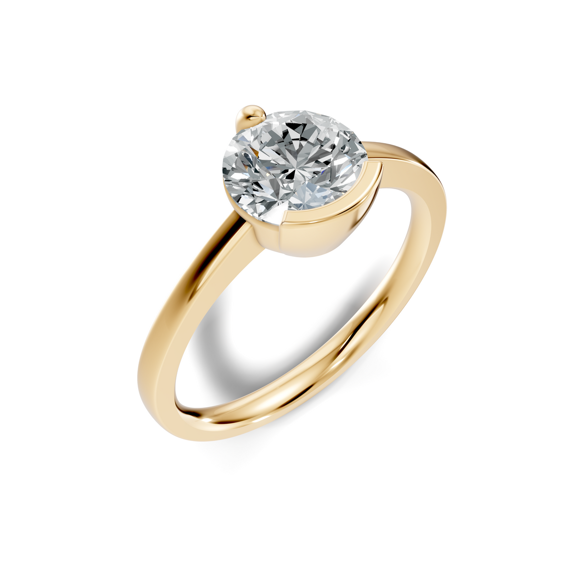 Aurelia Round Bezel Solitaire Ring