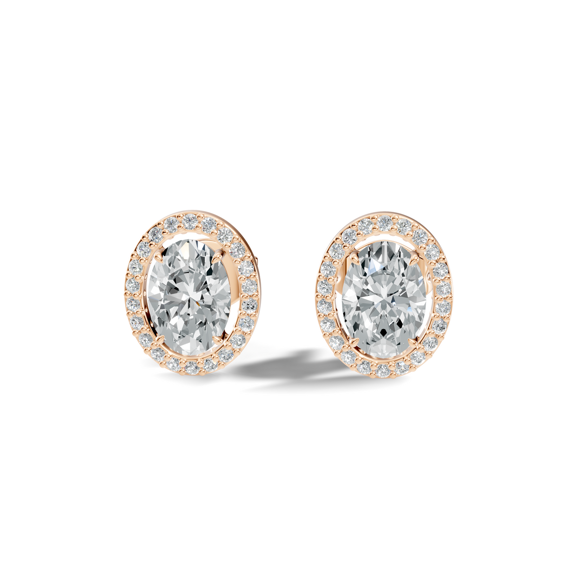 Liora Oval Halo Studs