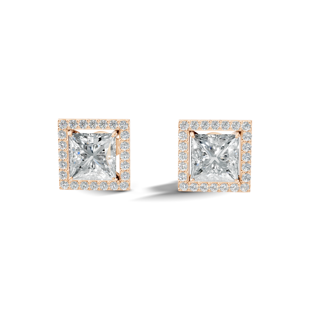 Avera Princess Halo Studs