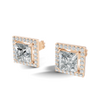 Avera Princess Halo Studs