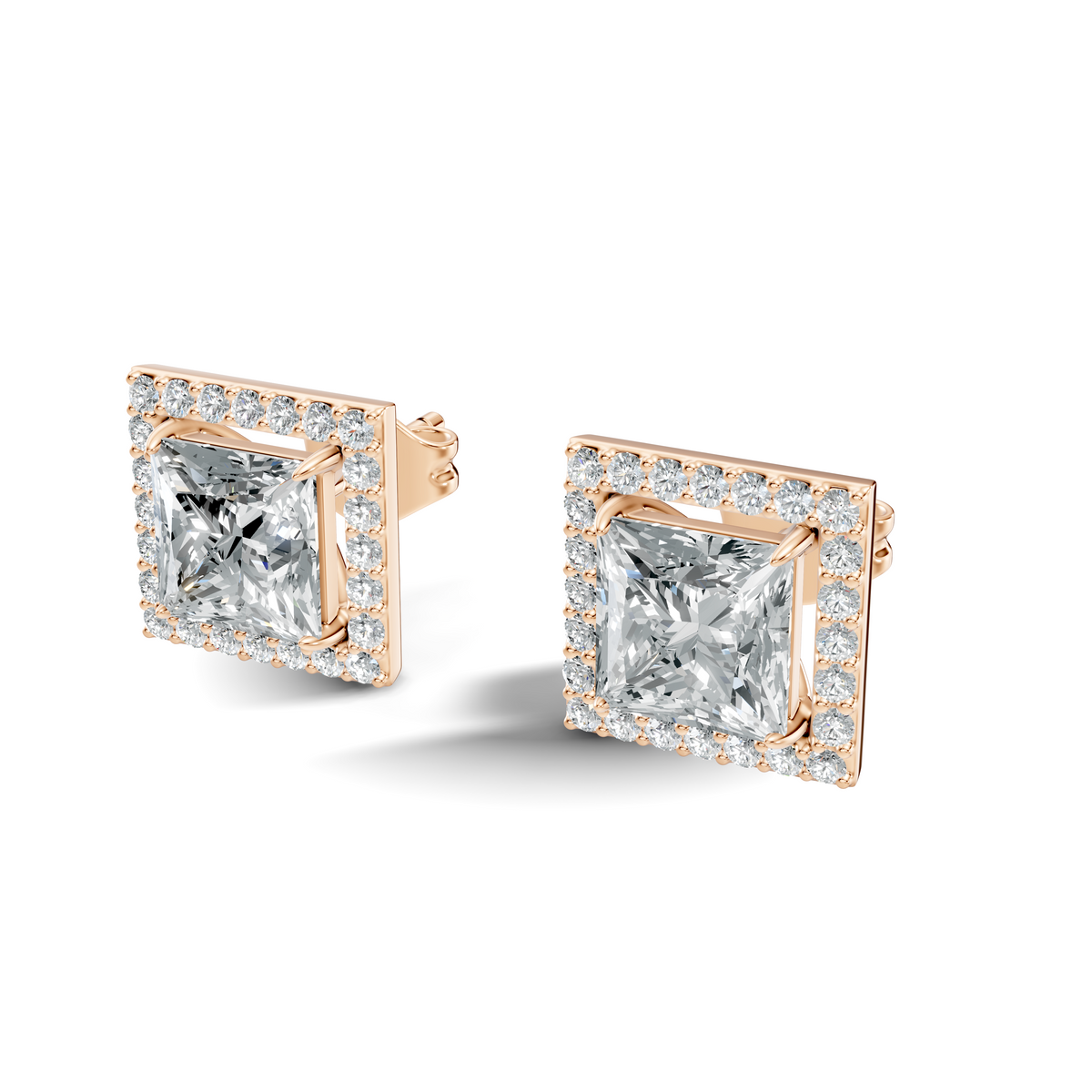 Avera Princess Halo Studs
