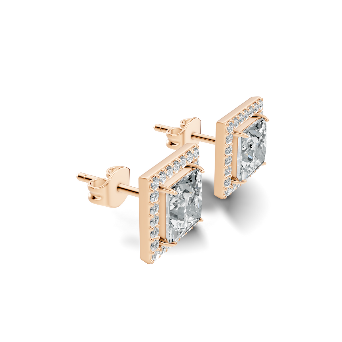 Avera Princess Halo Studs