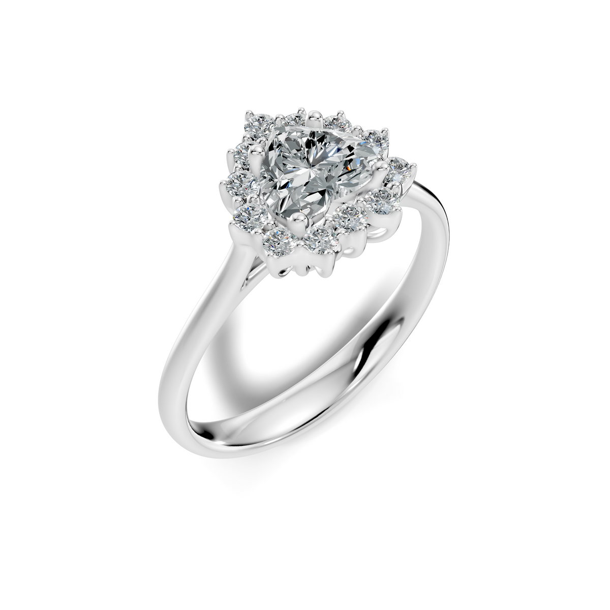 Amara Heart Halo Ring