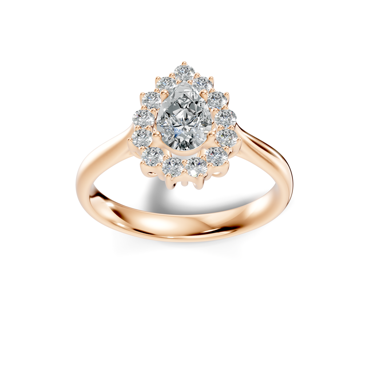 Liora Pear Halo Ring