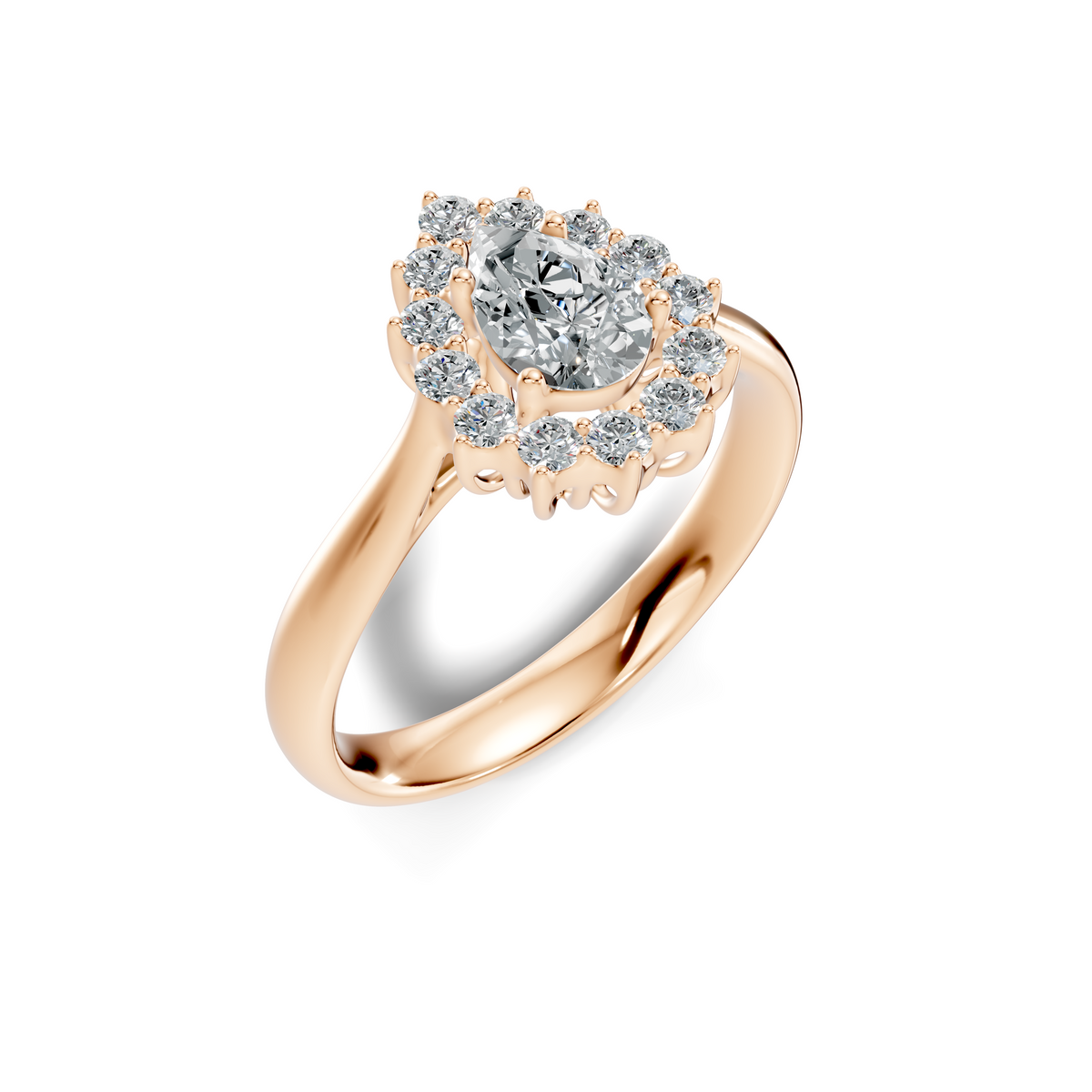 Liora Pear Halo Ring