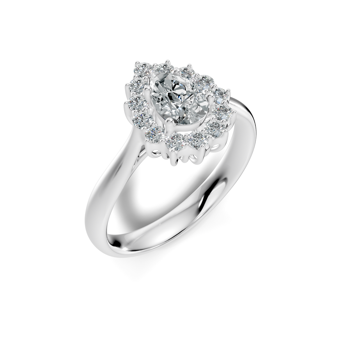 Liora Pear Halo Ring