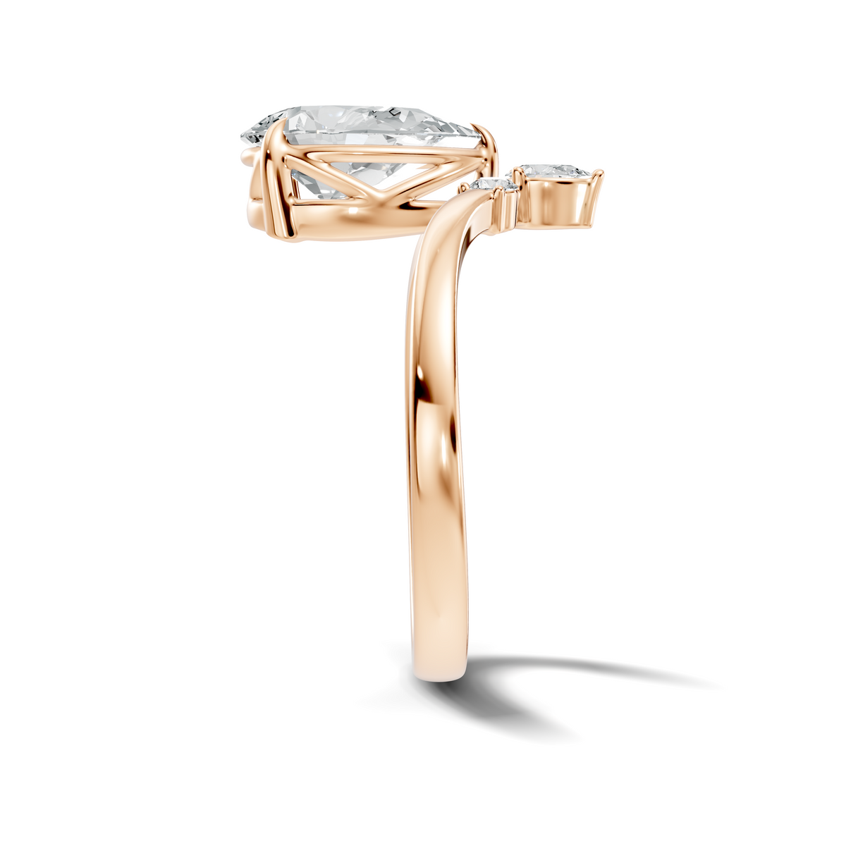 Elara Pear Accent Ring