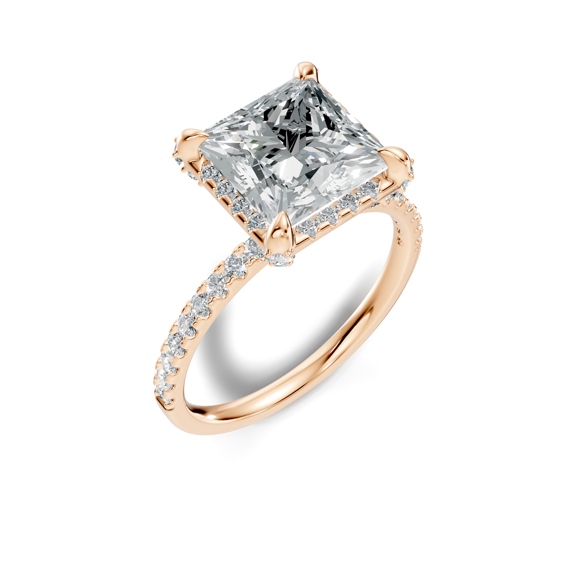 Avera Princess Hidden Halo Ring