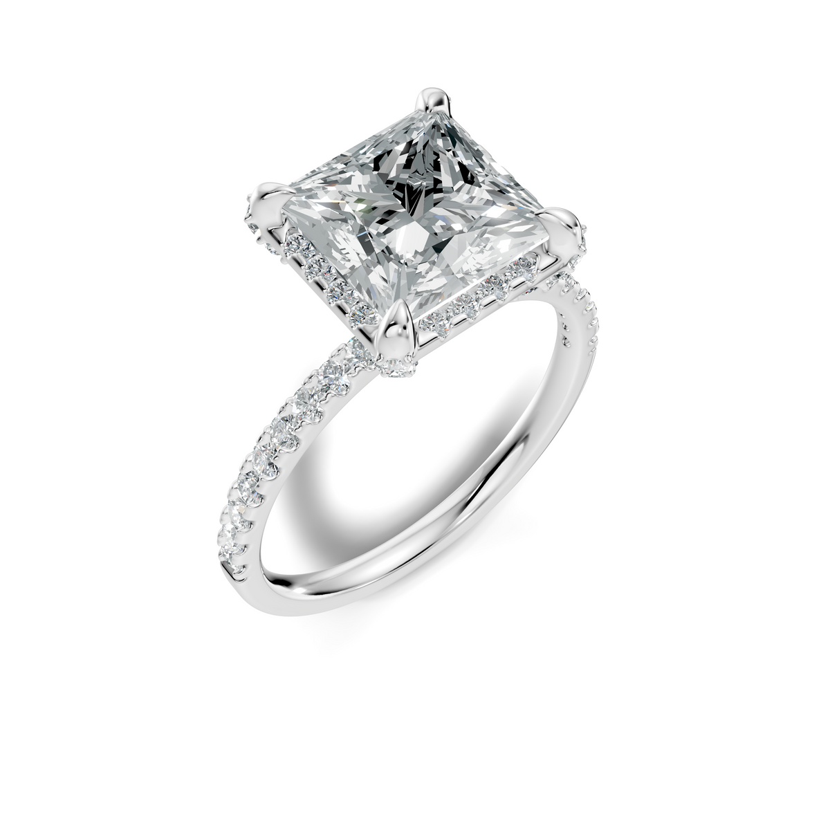 Avera Princess Hidden Halo Ring