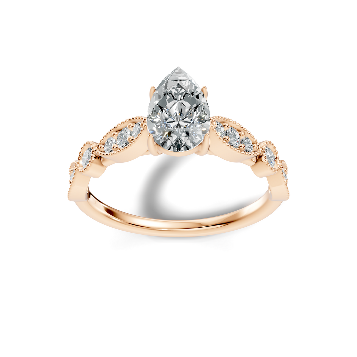 Elara Pear Vine Ring