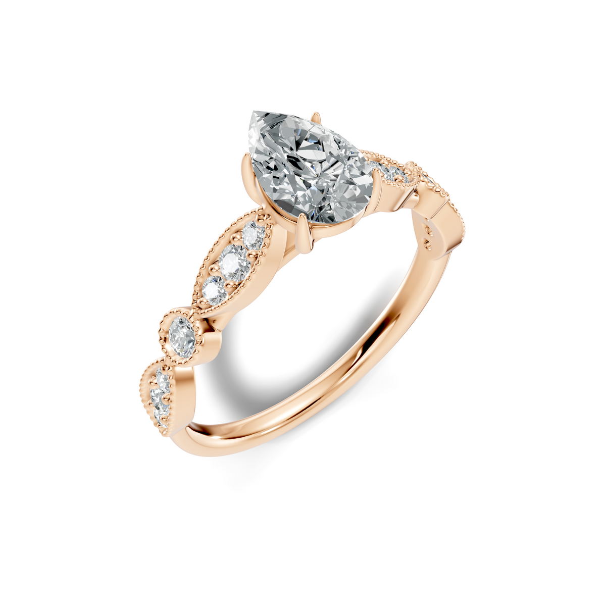 Elara Pear Vine Ring