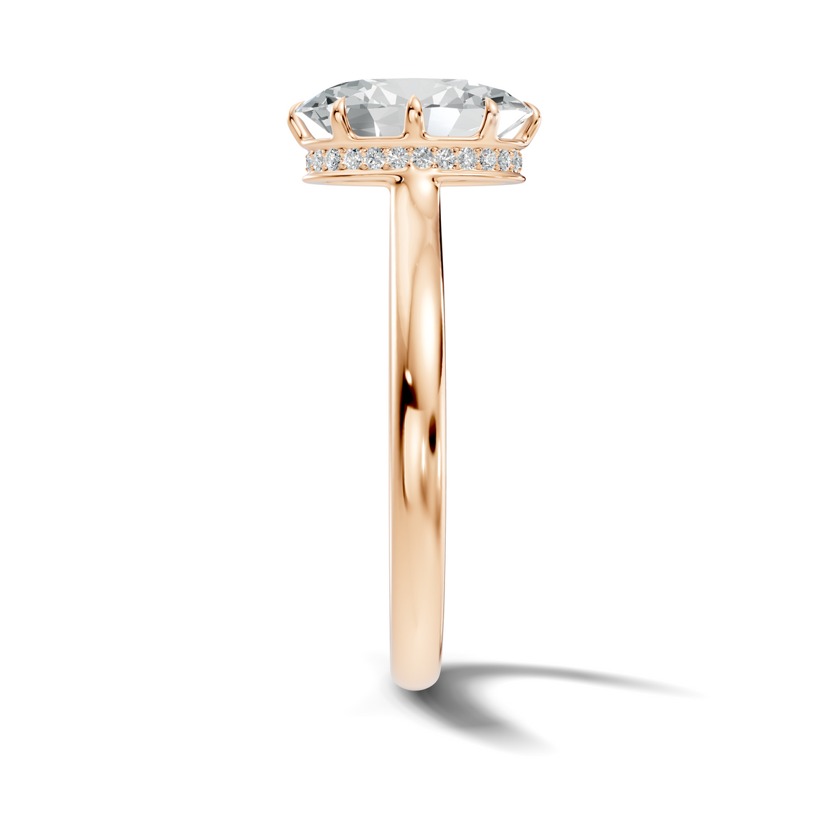 Liora Oval Hidden Halo Solitaire Ring