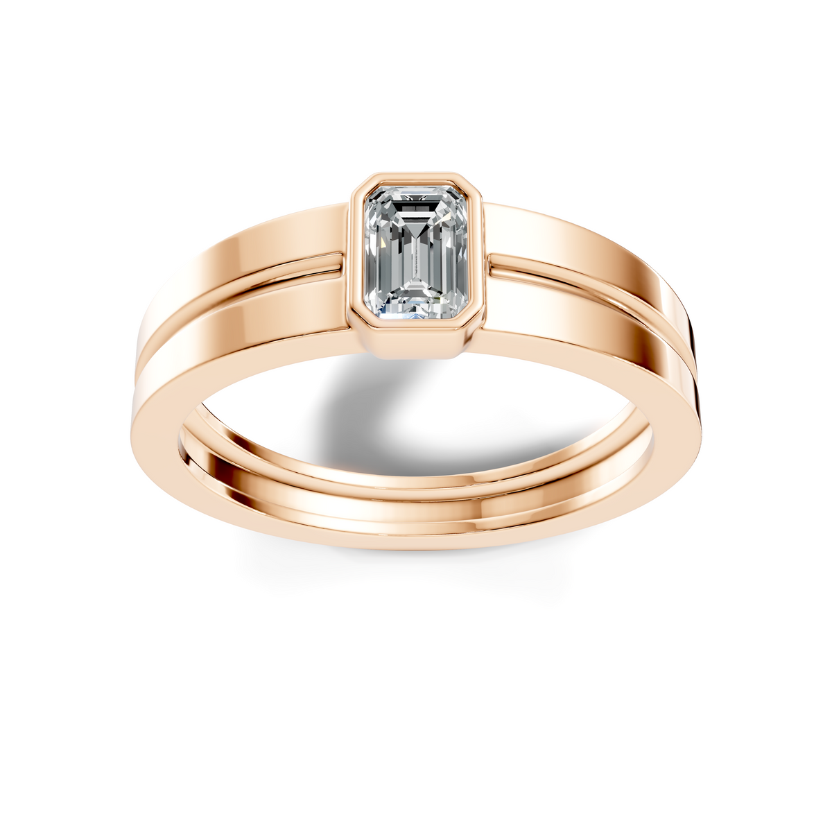 Avera Emerald Solitaire Band
