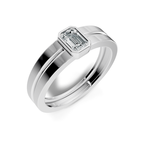 Avera Emerald Solitaire Band