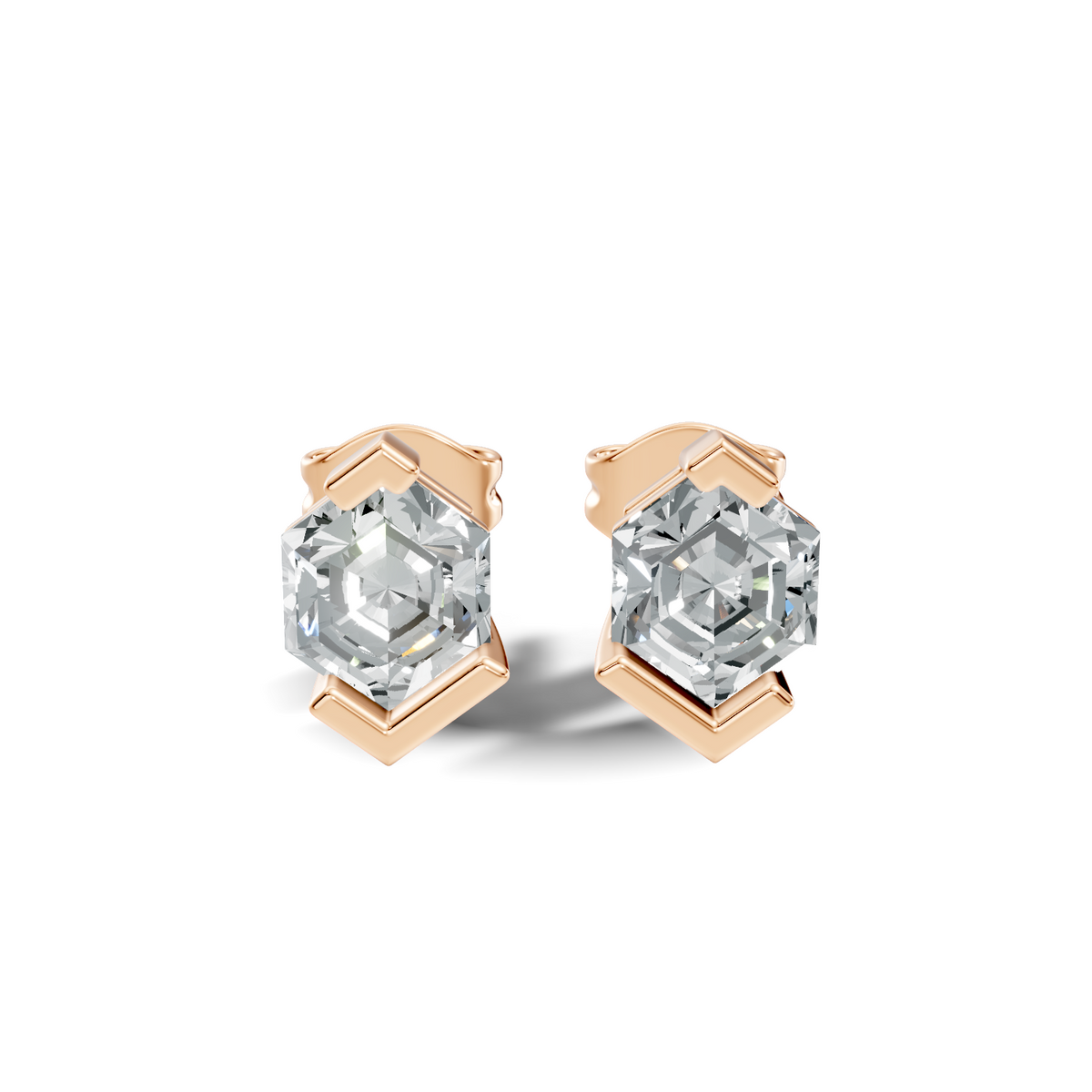 Pure Hexagon Studs