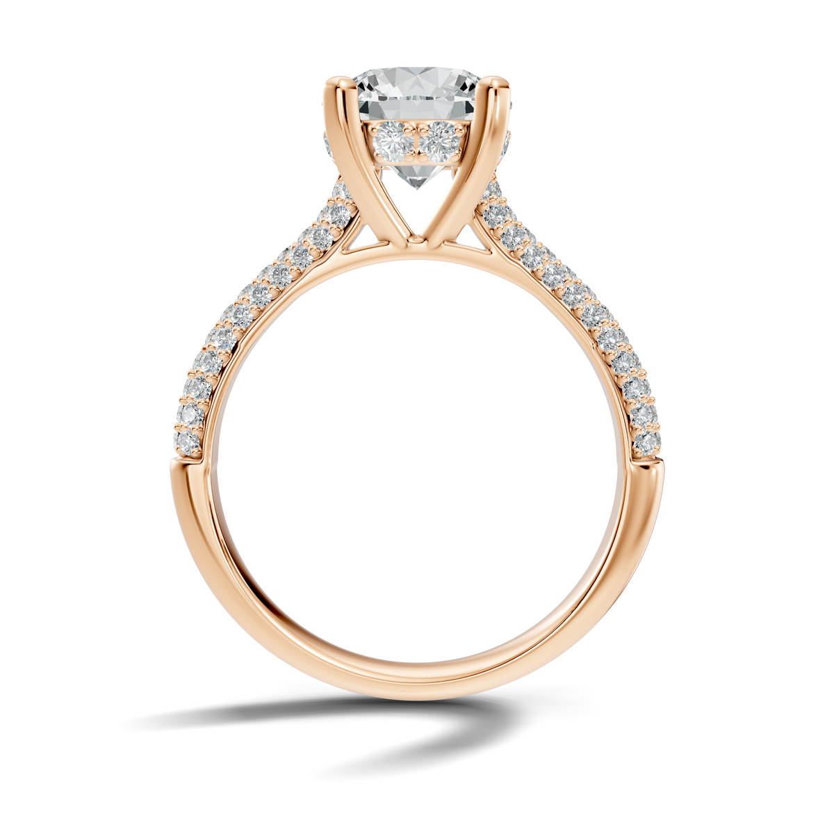 Elara Pavé Solitaire Ring