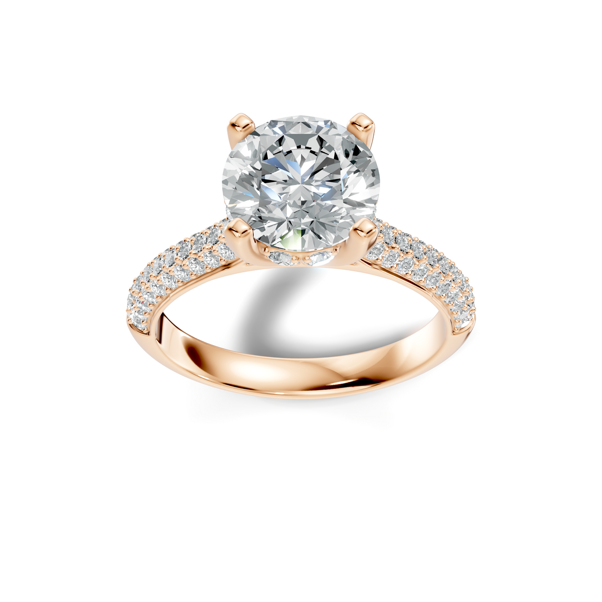 Elara Pavé Solitaire Ring