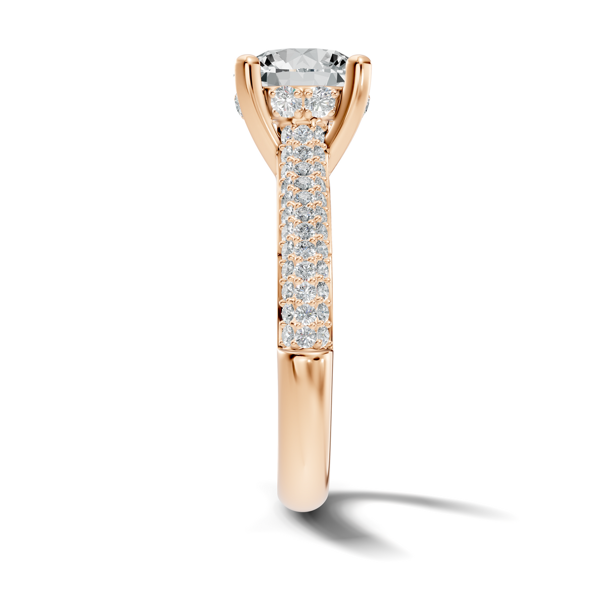 Elara Pavé Solitaire Ring