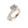 Elara Pavé Solitaire Ring