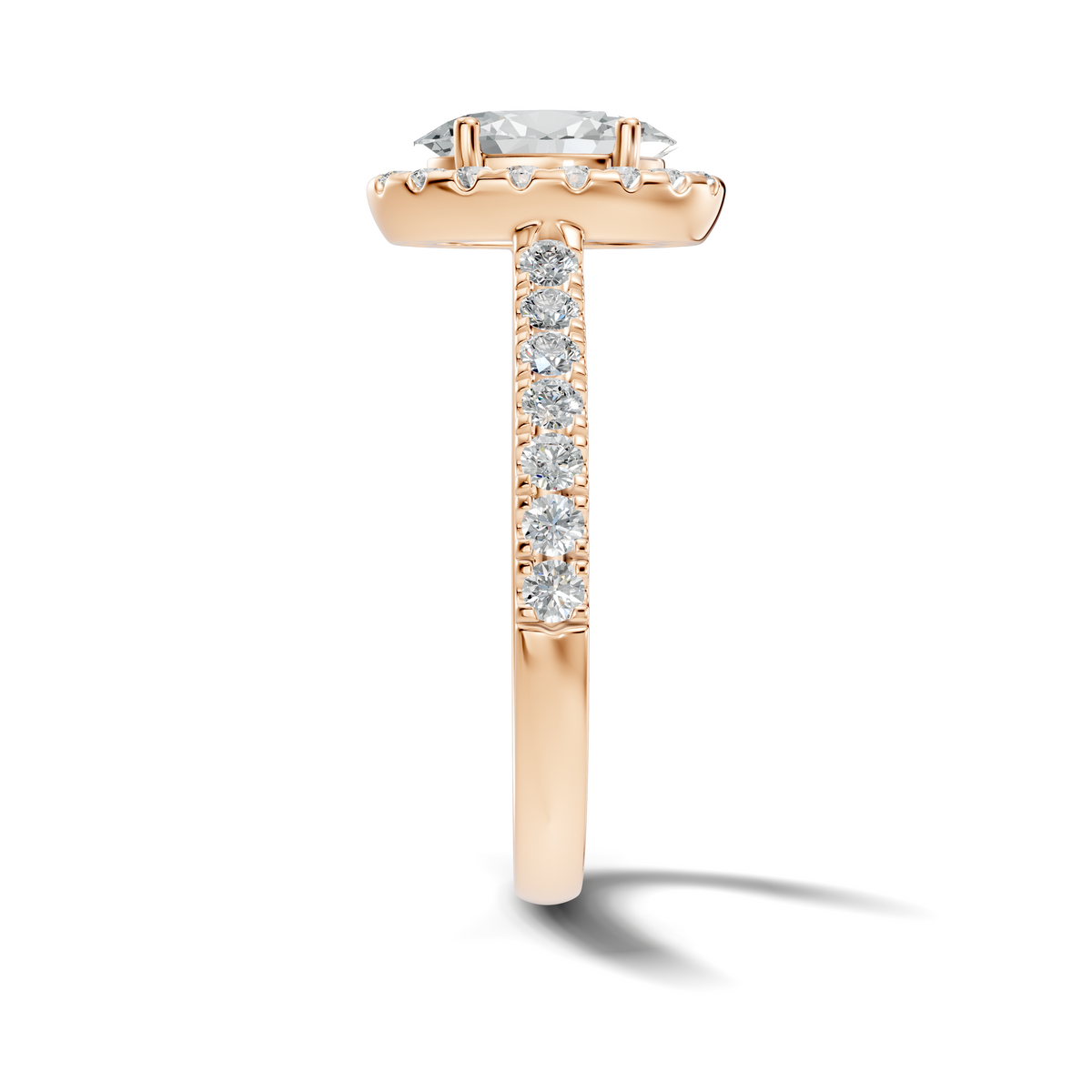 Elara Oval Halo Pavé Ring