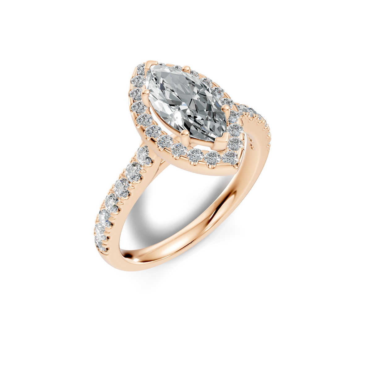 Solea Marquise Halo Pavé Ring