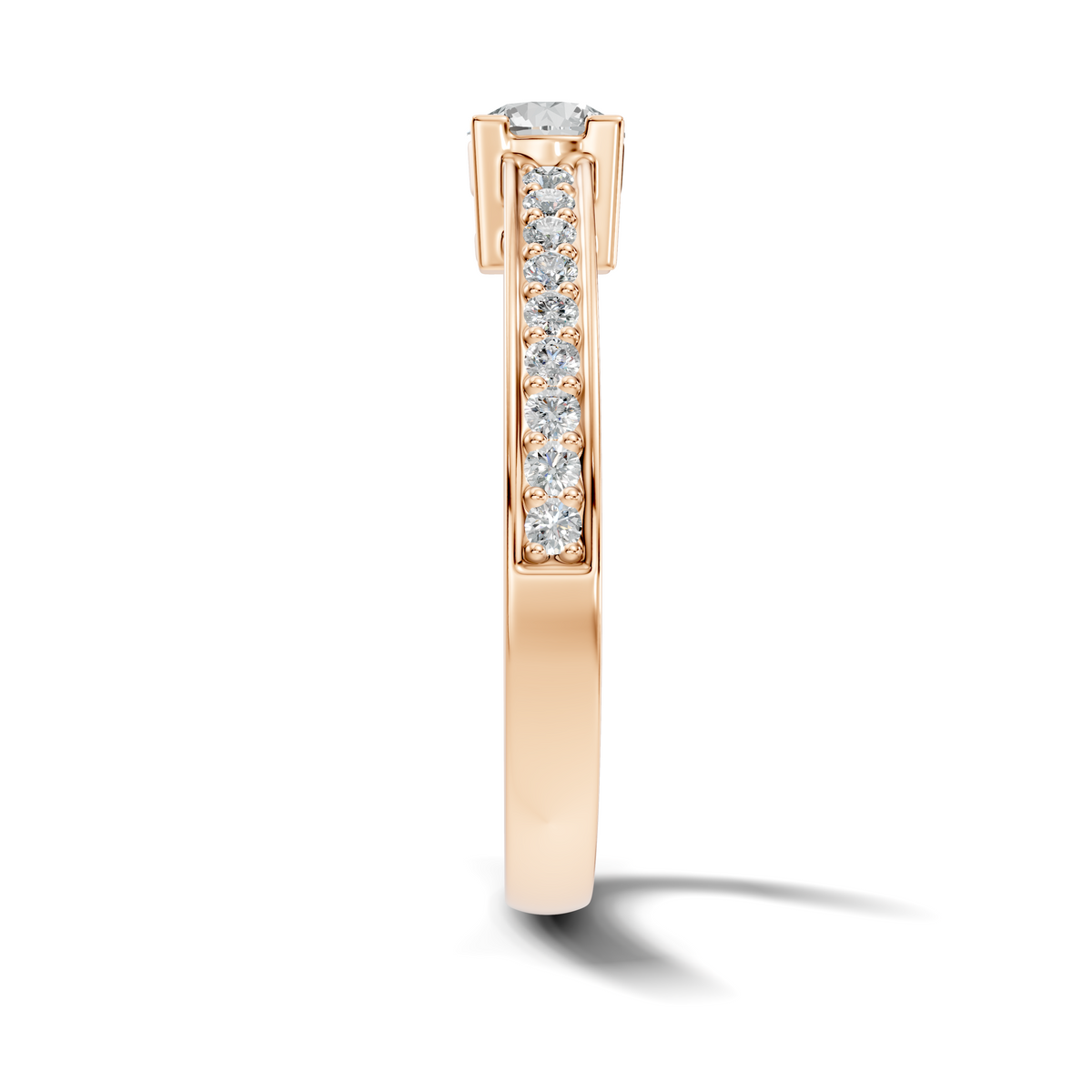 Veyra Round Pavé Solitaire Ring