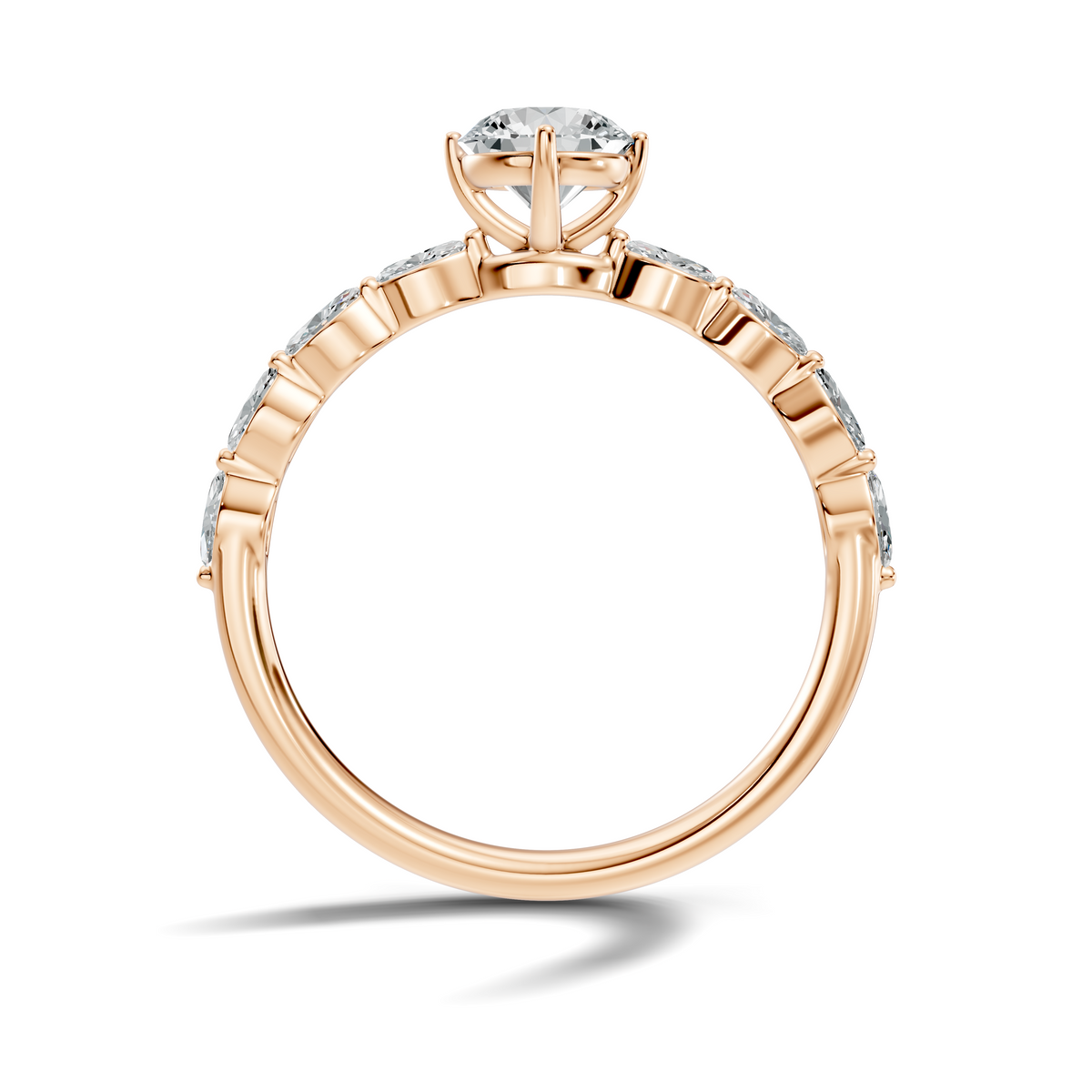 Celene Round Marquise Accent Ring
