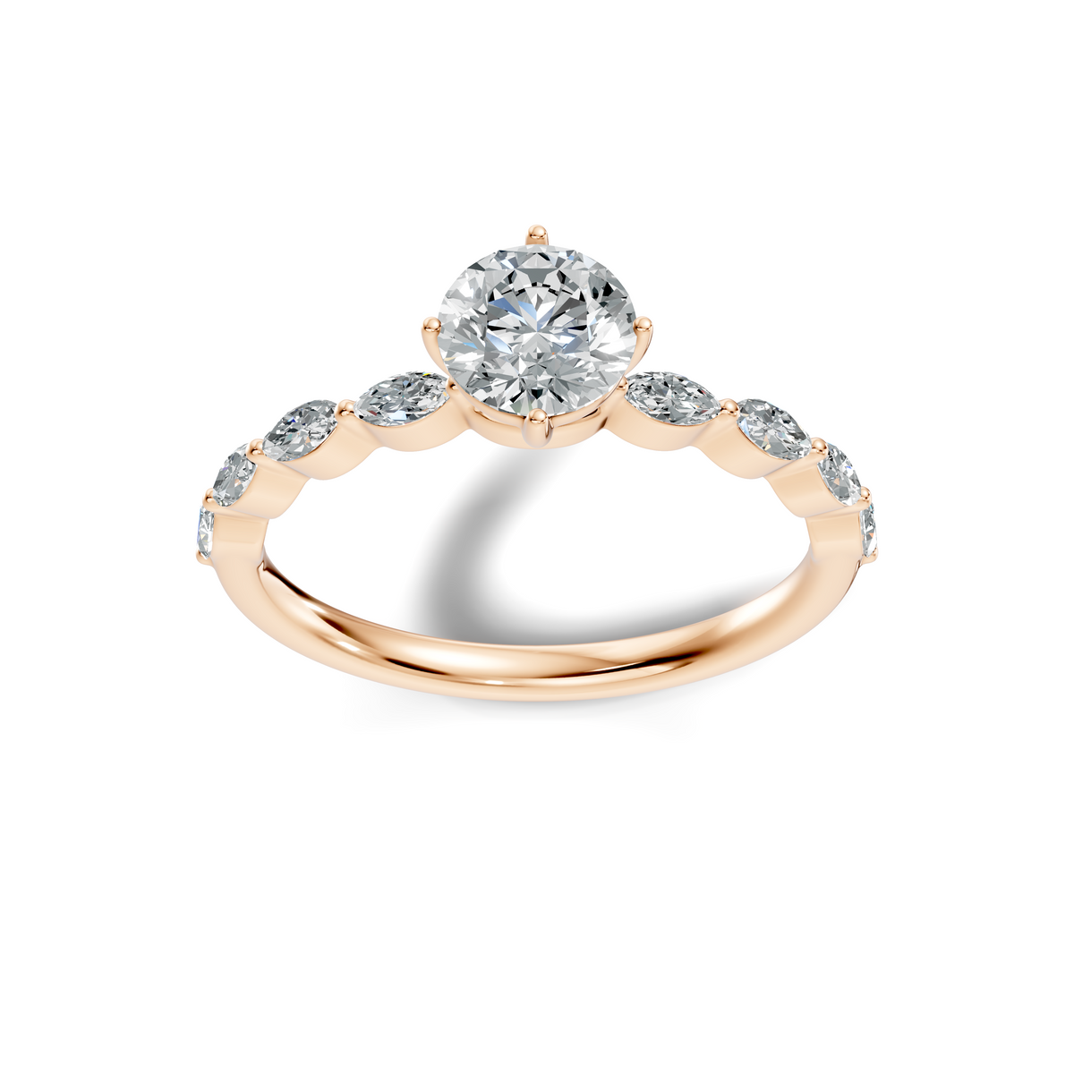 Celene Round Marquise Accent Ring