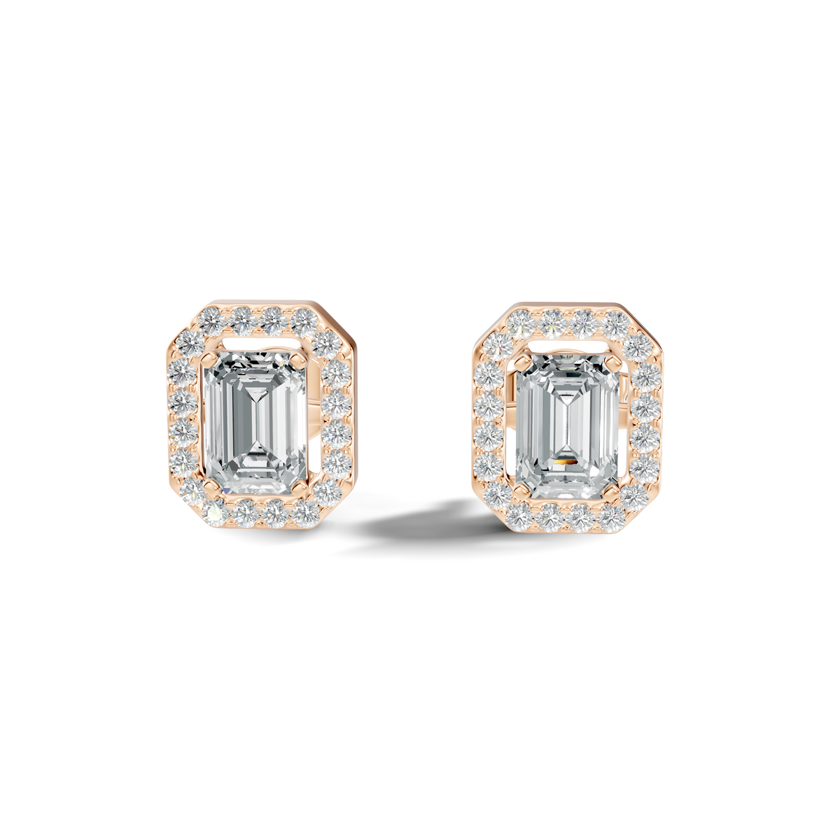 Emerald Halo Studs