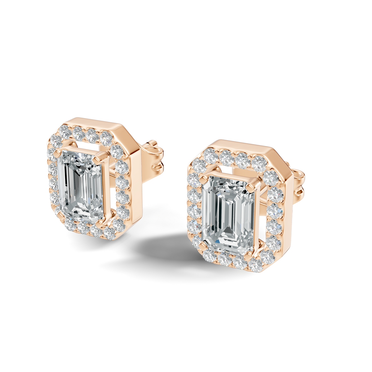 Emerald Halo Studs