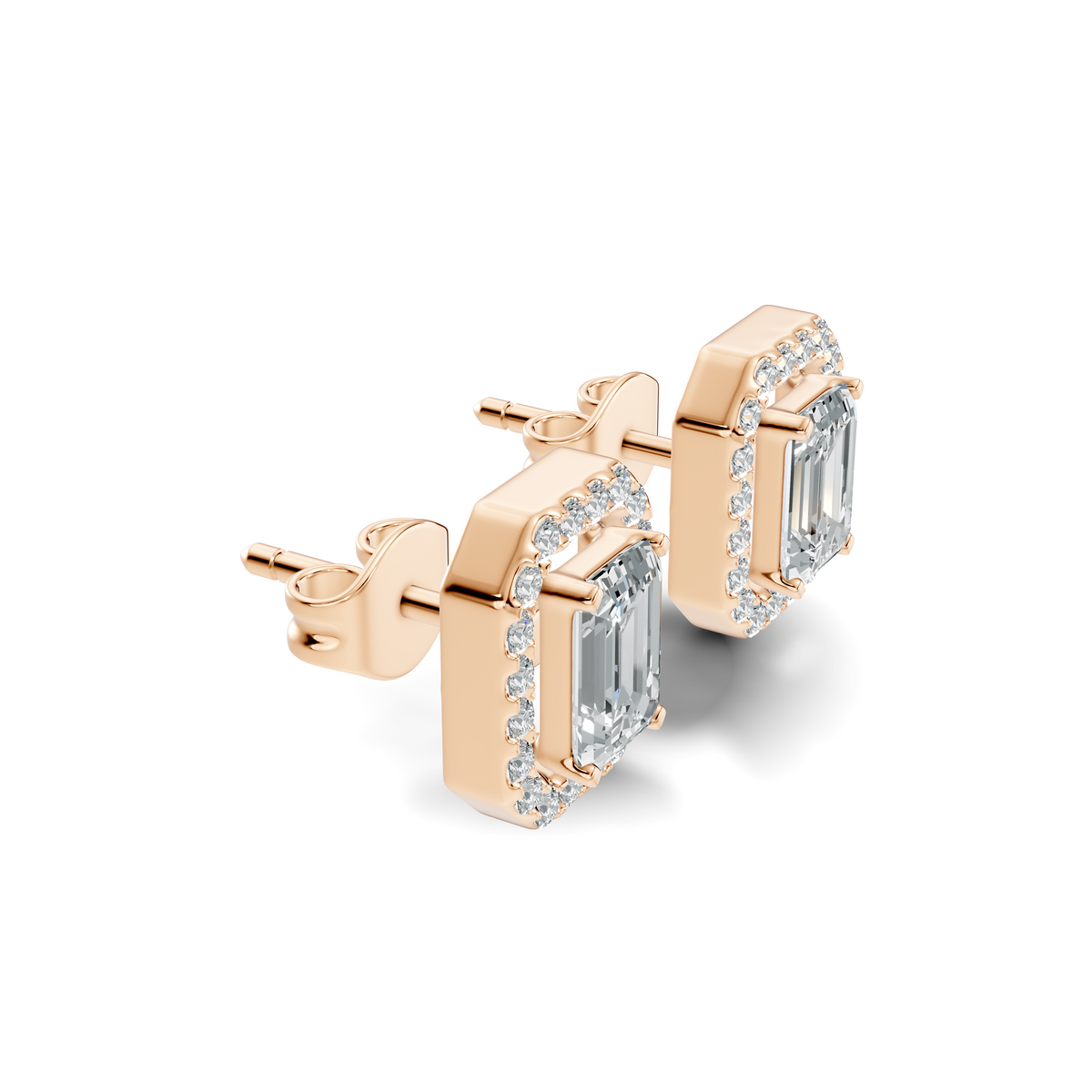 Emerald Halo Studs