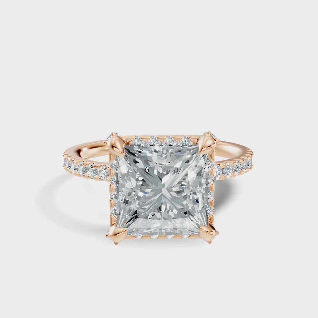 Avera Princess Hidden Halo Ring