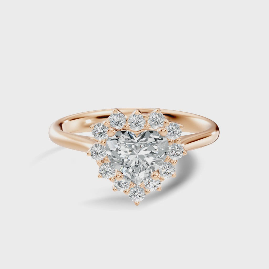 Amara Heart Halo Ring